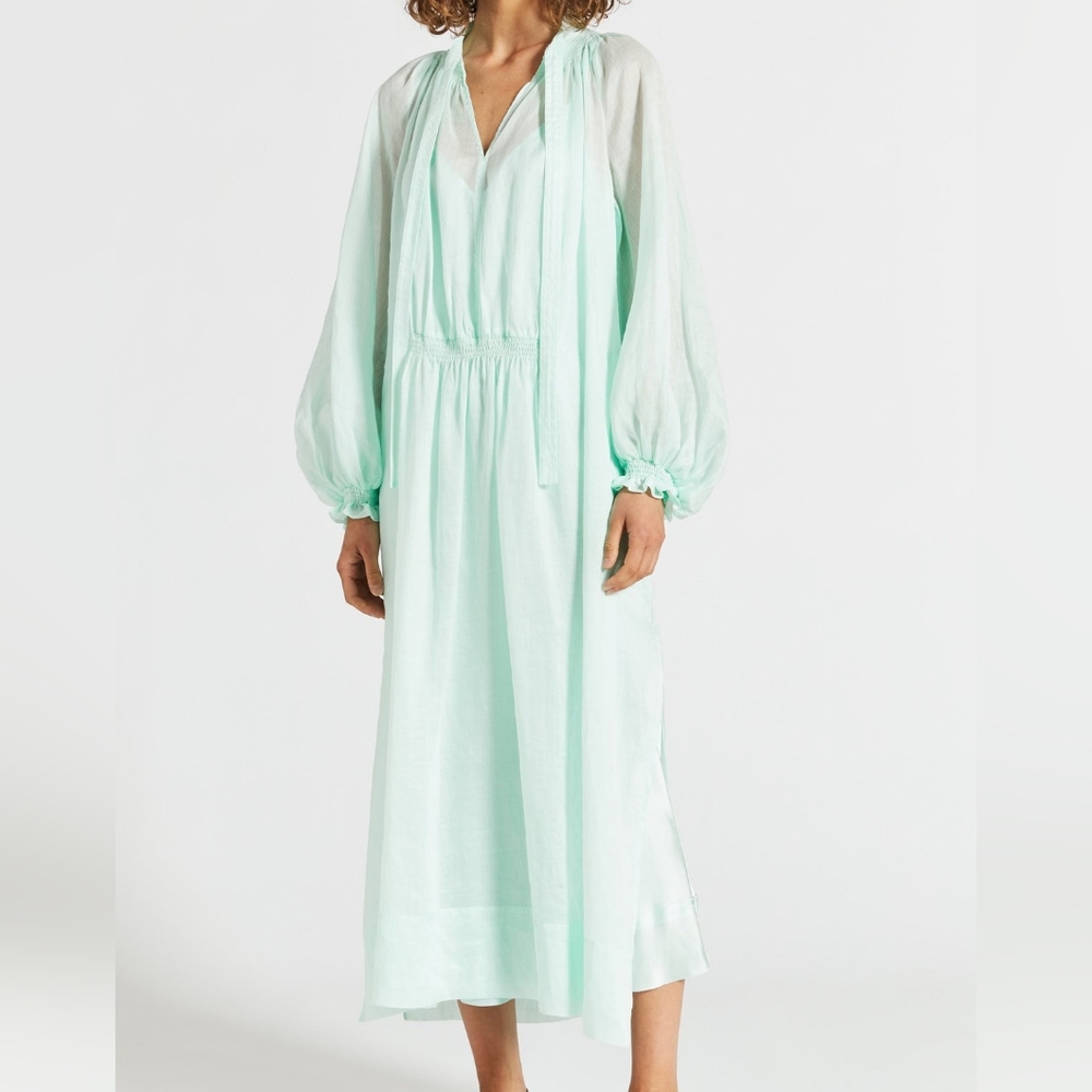 Lee Mathews Soma Maxi Dress Tunic in Mint